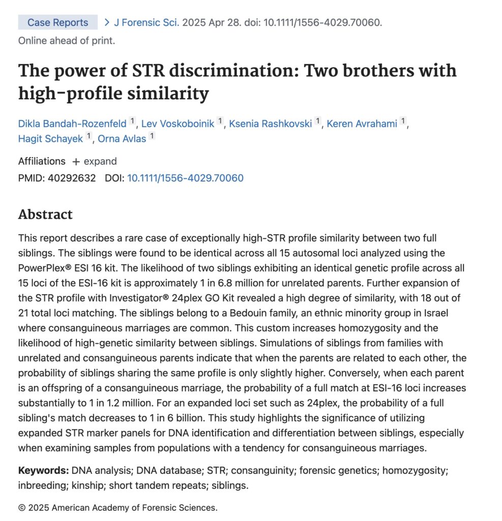The power of STR discrimination: Two brothers withhigh-profile ...